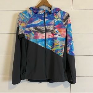 Sweaty Betty Oil Slick Packable Full Zip Jacket. Size Medium. EUC